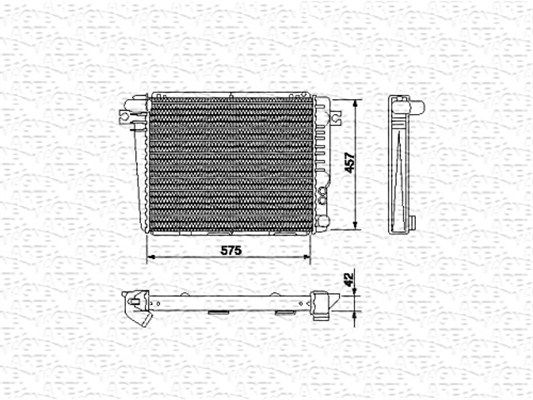 MAGNETI MARELLI radiatorius, variklio aušinimas 350213427000